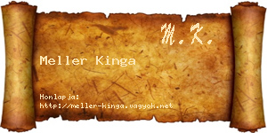 Meller Kinga névjegykártya